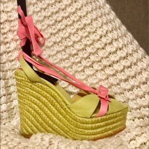 Christian Louboutin “Isabelle” Espadrille Wedges